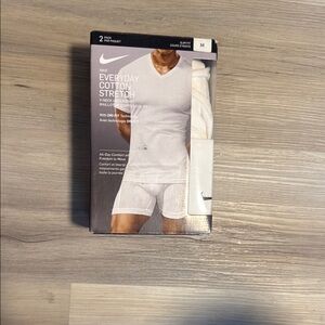 Nike white v necks 2 pack.